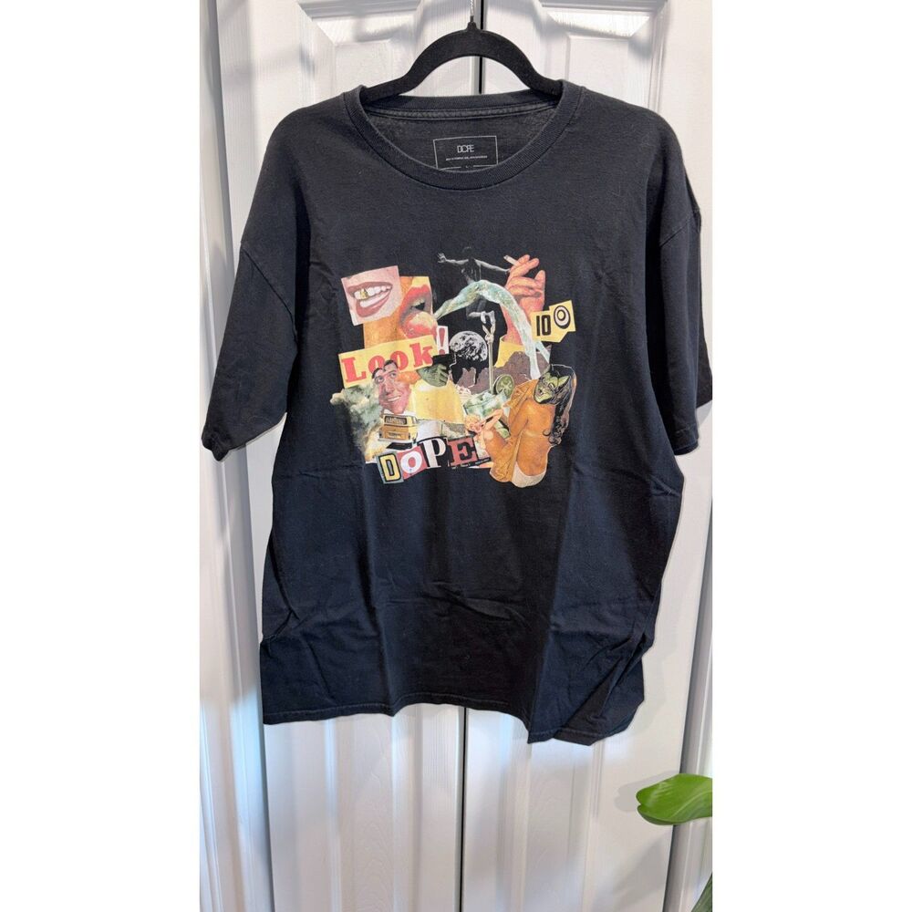 DOPE Fairfax Black Graphic T Shirt Size L
